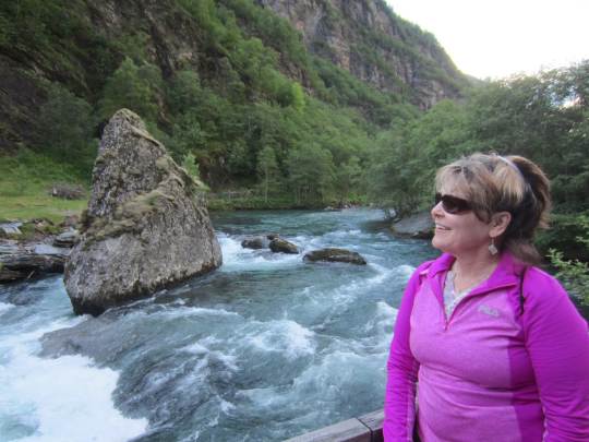 Breathtaking fjord views from hotel balcony in Flåm